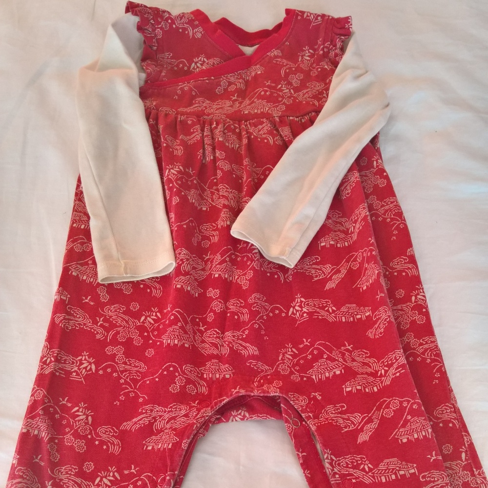 Tea Collection Adorable Salmon Chinoiserie Jumper